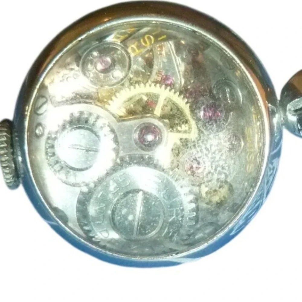 Vintage BUREN Grand Prix Swiss Orb Bubble Pendant Watch Taxedo Dial Orb Works‎